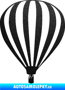 Samolepka Horkovzdušný balón 001  škrábaný kov černý