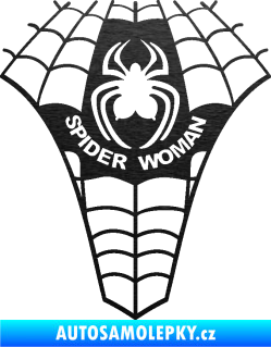 Samolepka Spider woman pavoučí žena škrábaný kov černý