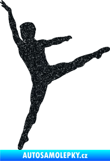 Samolepka Balet tanečník 001 levá Ultra Metalic černá