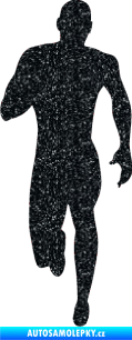 Samolepka Běžec 005 levá Ultra Metalic černá