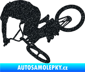 Samolepka Biker 001 levá Ultra Metalic černá