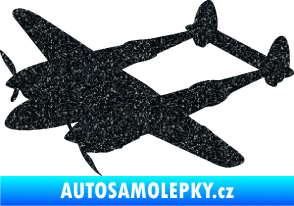 Samolepka Bombardovací letoun Lockheed  P38 lighting levá Ultra Metalic černá