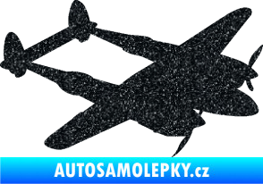 Samolepka Bombardovací letoun Lockheed  P38 lighting pravá Ultra Metalic černá