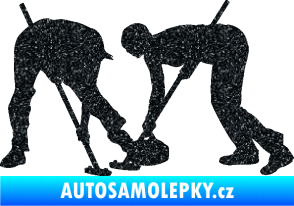 Samolepka Curling team 002 levá Ultra Metalic černá