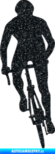 Samolepka Cyklista 006 levá Ultra Metalic černá