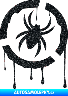 Samolepka Pavouk 001 - pravá Ultra Metalic černá