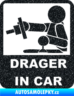 Samolepka Drager in car 004 Ultra Metalic černá