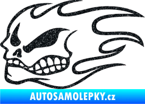 Samolepka Head - lebka - levá Ultra Metalic černá