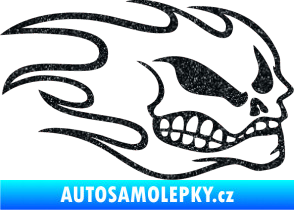 Samolepka Head - lebka- pravá Ultra Metalic černá