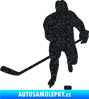 Samolepka Hokejista 008 levá Ultra Metalic černá