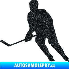 Samolepka Hokejista 013 levá Ultra Metalic černá