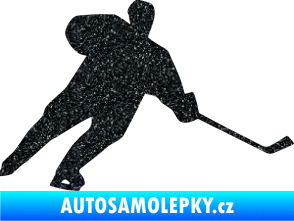 Samolepka Hokejista 014 pravá Ultra Metalic černá