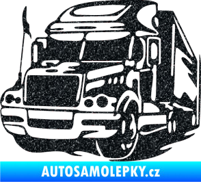 Samolepka Kamion 002 levá nákladní auto Ultra Metalic černá