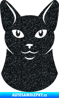 Samolepka Kočka 005 levá Ultra Metalic černá