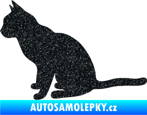 Samolepka Kočka 008 levá Ultra Metalic černá