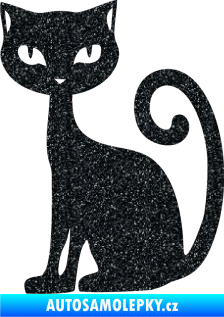 Samolepka Kočka 009 levá Ultra Metalic černá