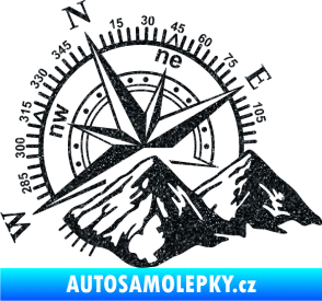 Samolepka Kompas 002 levá hory Ultra Metalic černá