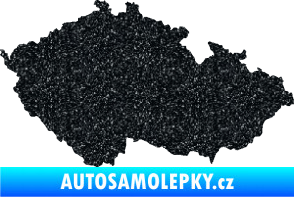 Samolepka Mapa České republiky 001  Ultra Metalic černá