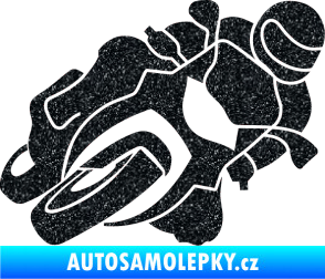 Samolepka Motorka 001 pravá silniční motorky Ultra Metalic černá