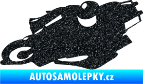 Samolepka Motorka 007 levá silniční motorky Ultra Metalic černá