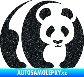 Samolepka Panda 001 pravá Ultra Metalic černá