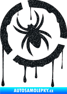 Samolepka Pavouk 001  levá Ultra Metalic černá