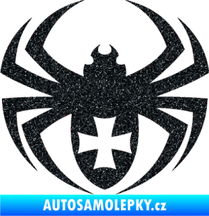 Samolepka Pavouk 004 křižák Ultra Metalic černá
