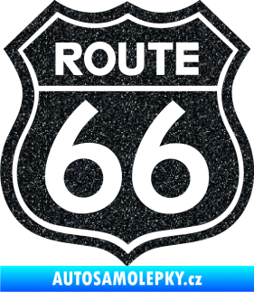 Samolepka Route 66 - jedna barva Ultra Metalic černá