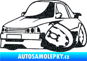 Samolepka Škoda 120 karikatura levá Ultra Metalic černá