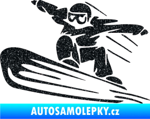 Samolepka Snowboard 014 levá Ultra Metalic černá