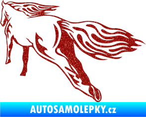 Samolepka Animal flames 009 levá kůň Ultra Metalic červená