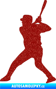 Samolepka Baseball 003 levá Ultra Metalic červená