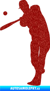 Samolepka Baseball 012 levá Ultra Metalic červená