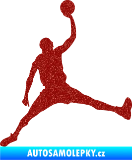 Samolepka Basketbal 016 pravá Ultra Metalic červená