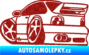 Samolepka BMW e46 karikatura levá Ultra Metalic červená