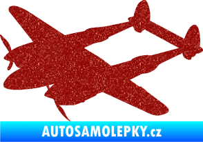 Samolepka Bombardovací letoun Lockheed  P38 lighting levá Ultra Metalic červená