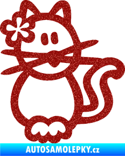 Samolepka Cartoon family kočička Hawaii Ultra Metalic červená