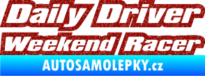 Samolepka Daily driver weekend racer Ultra Metalic červená