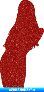 Samolepka Erotická žena 005 levá Ultra Metalic červená