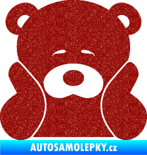 Samolepka JDM medvídek Ultra Metalic červená