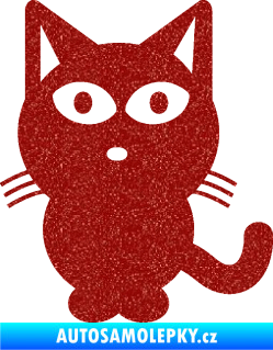 Samolepka Kočka 034 levá Ultra Metalic červená