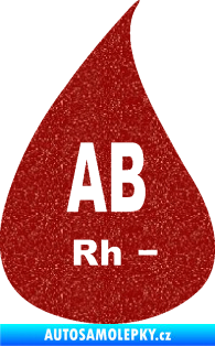 Samolepka Krevní skupina AB Rh- kapka Ultra Metalic červená