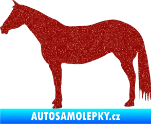 Samolepka Kůň 007 levá Ultra Metalic červená
