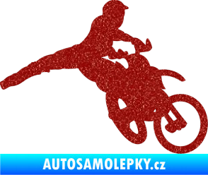 Samolepka Motorka 030 pravá motokros Ultra Metalic červená
