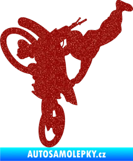 Samolepka Motorka 032 levá motokros freestyle Ultra Metalic červená