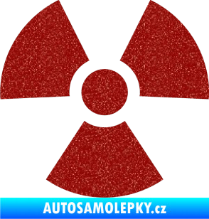 Samolepka Radioactive 001 radiace Ultra Metalic červená