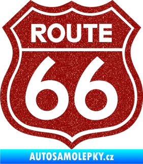 Samolepka Route 66 - jedna barva Ultra Metalic červená
