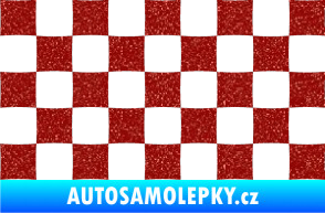 Samolepka Šachovnice 002 Ultra Metalic červená