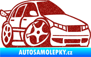 Samolepka Škoda Fabia 001 karikatura pravá Ultra Metalic červená