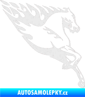 Samolepka Animal flames 002 pravá kůň Ultra Metalic bílá